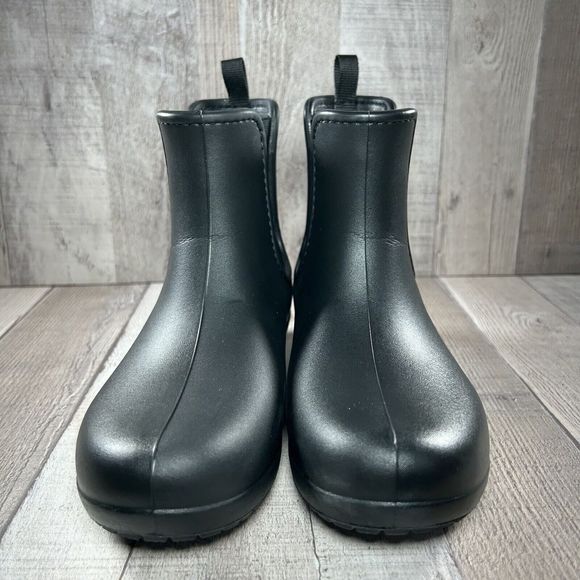 Crocs Women's Freesail Chelsea Boot Rain Pull On Lightweight Rubber Black Size 5 - Picture 4 of 15